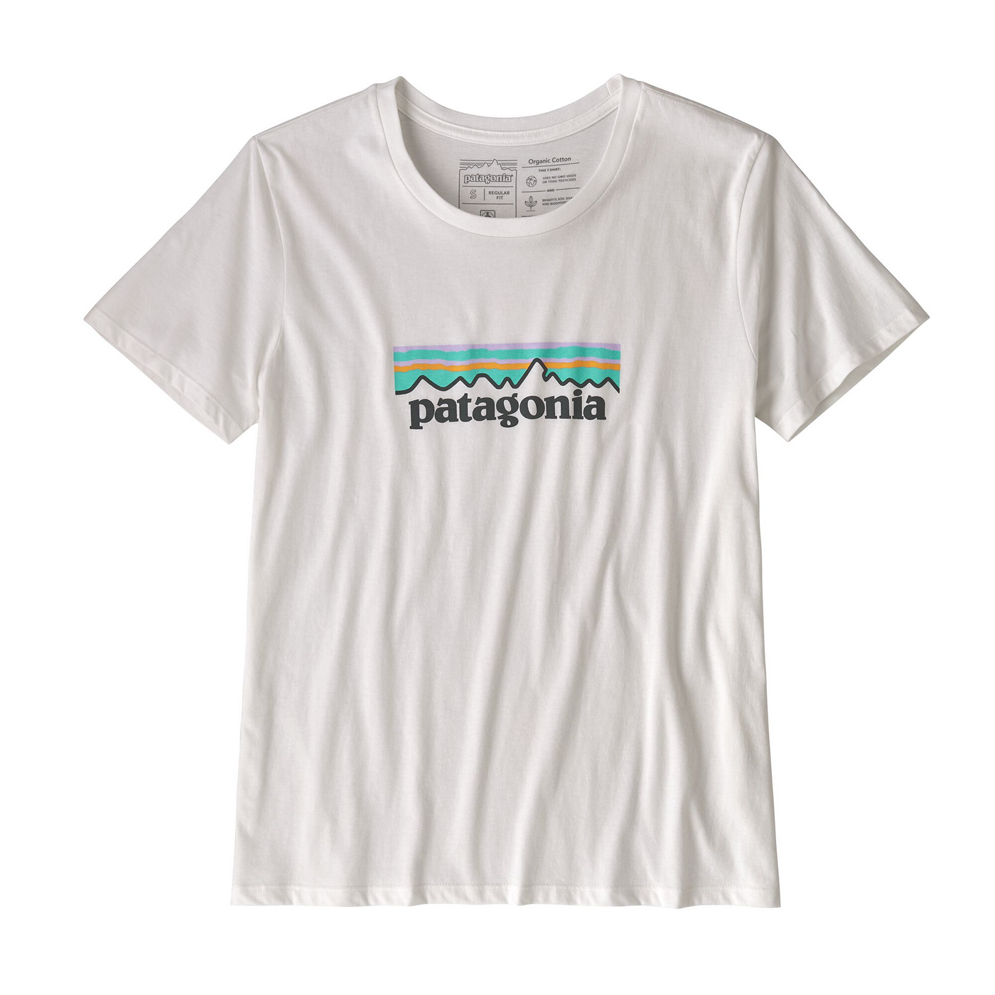 Polera Patagonia Mujer / Pastel P-6 Logo Organic Crew T-Shirt Ultima Talla S